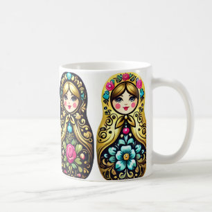 Russian doll mug - 4 nesting dolls