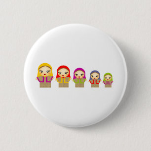 Russian Dolls 6 Cm Round Badge