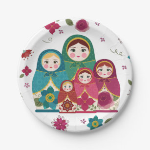 Russian Dolls Paper Plate