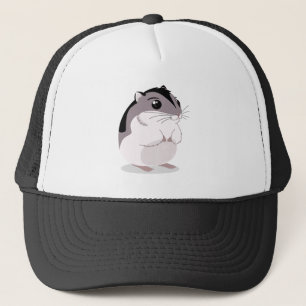 Russian Dwarf Hamster Cartoon Trucker Hat