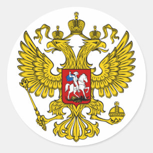Russian Eagle Classic Round Sticker