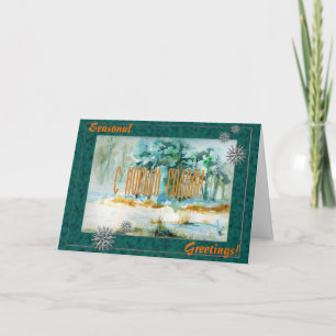 Russian / English Seasonal New Year Greeting Card