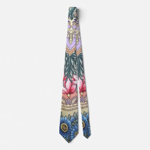 Russian fabric pattern neck tie