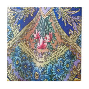 Russian fabric pattern tile