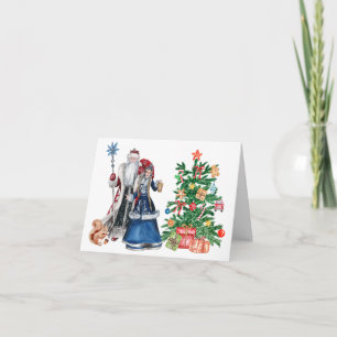Russian Father Frost and Snegurochka Christmas  Card