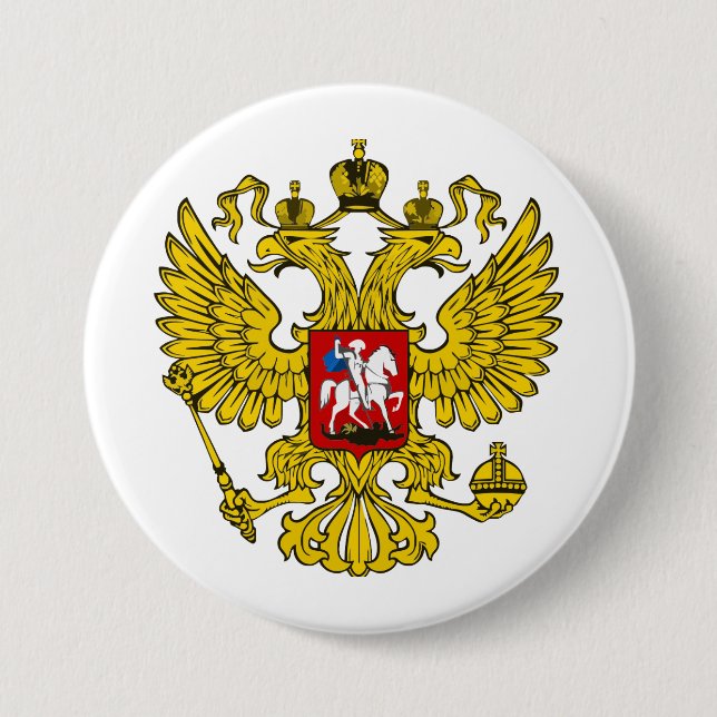 Russian Federation Coat of Arms 7.5 Cm Round Badge (Front)