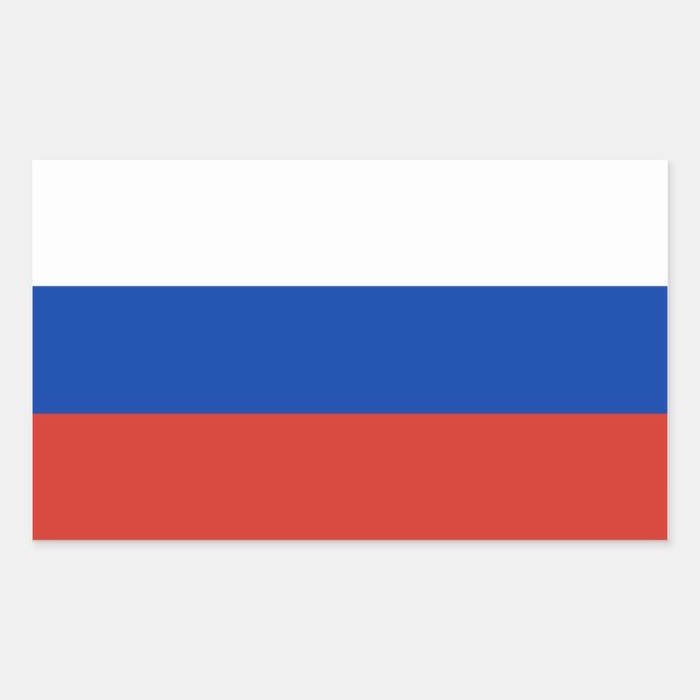 Russian Federation Flag Rectangular Sticker (Front)