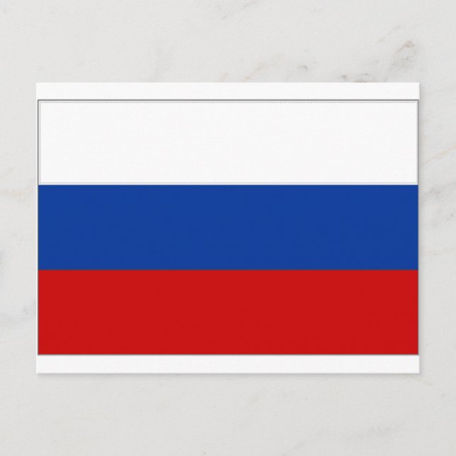 Russian Federation National Flag Postcard (Front)