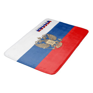 Russian flag bath mat