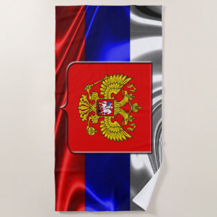 Russian flag beach towel