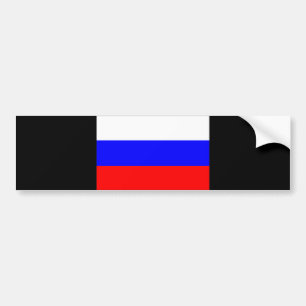 RUSSIAN FLAG BUMPER STICKER