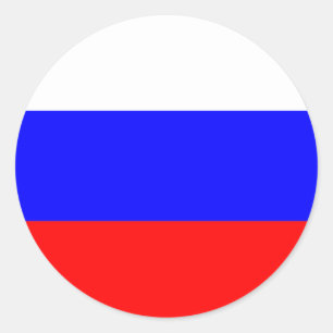 Russian Flag Classic Round Sticker