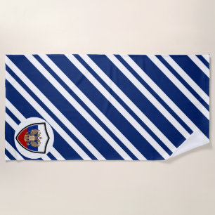 Russian flag-coat arms beach towel