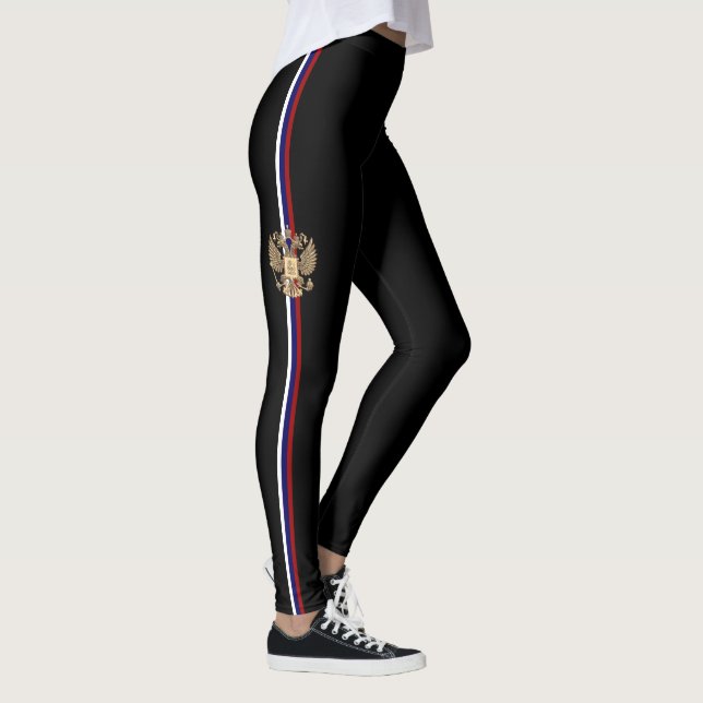 Russian flag-Coat of arms Leggings (Right)