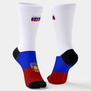 Russian flag-coat of arms socks