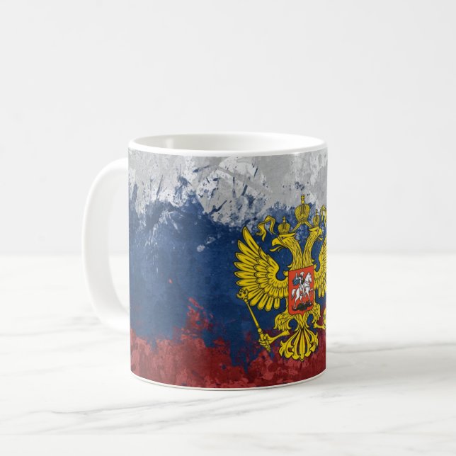Russian flag coffee mug (Front Left)