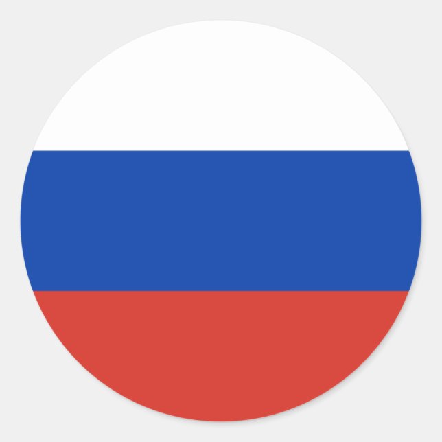 Russian Flag, Flag of Russia Classic Round Sticker (Front)