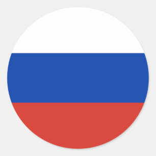 Russian Flag, Flag of Russia Classic Round Sticker