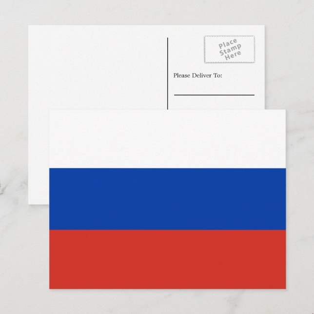 Russian Flag, Flag of Russia Postcard (Front/Back)