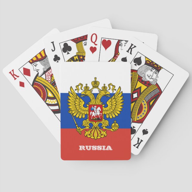 Russian Flag Games, Russia Playing Cards (Back)