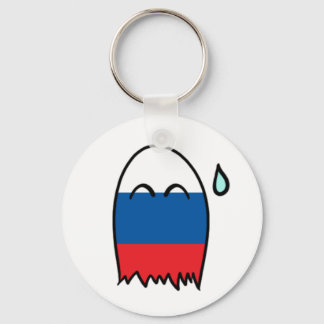 Russian Flag Ghostie Key Ring