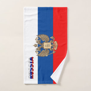 Russian flag hand towel
