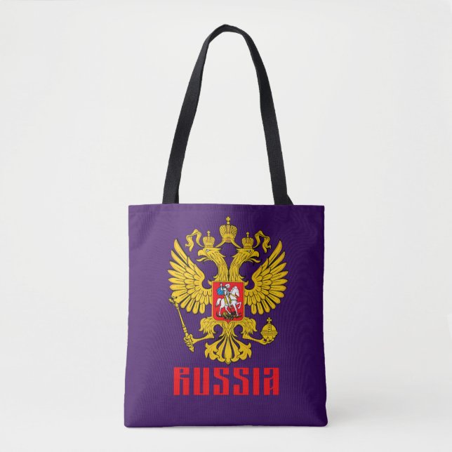Russian Flag Imperial Eagle Russian Orthodox Tote Bag (Front)