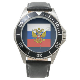 Russian Flag Imperial Eagle Russian Orthodox Watch
