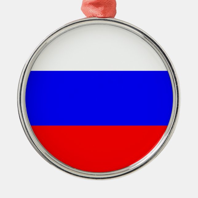 Russian Flag Metal Tree Decoration (Front)