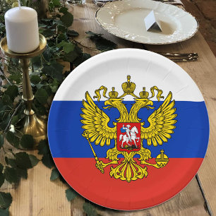 Russian Flag plates, party, sports / Russia Paper Plate