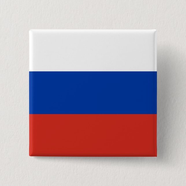 Russian Flag (Russia) 15 Cm Square Badge (Front)