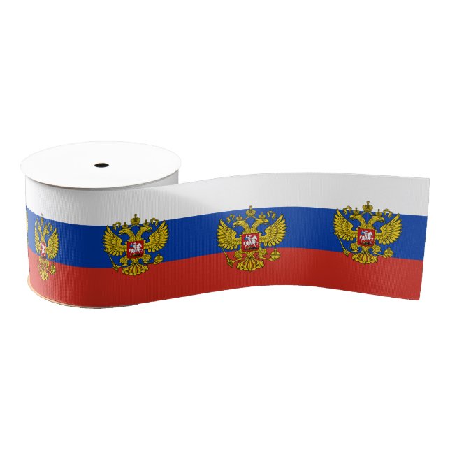 Russian Flag & Russia holiday, travel / sports Grosgrain Ribbon (Spool)