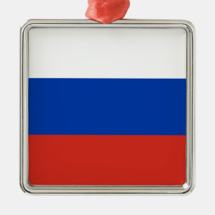 Russian Flag (Russia) Metal Tree Decoration