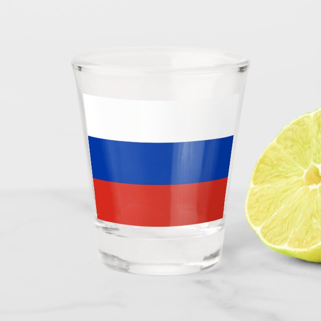 Russian Flag (Russia) Shot Glass (Front)