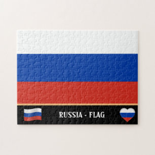 Russian Flag & Russian country / Russia Jigsaw Puzzle