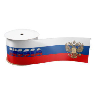 Russian flag satin ribbon