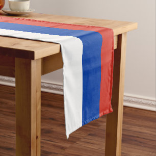 Russian flag & Sports fan house decor / Russia tri Short Table Runner