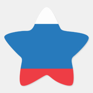 Russian Flag Star Sticker
