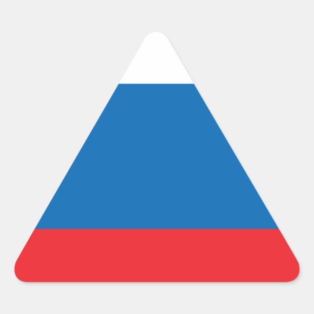 Russian Flag Triangle Sticker (Front)