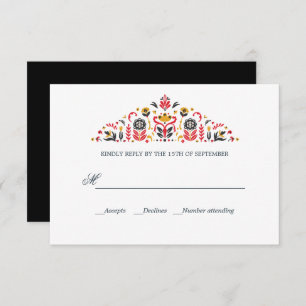 Russian Folk Art Khokhloma Formal WEDDING RSVP