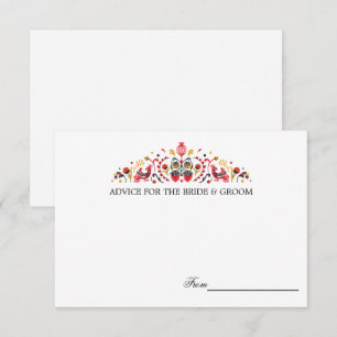 Russian Folk Art Khokhloma Wedding Advice Cards