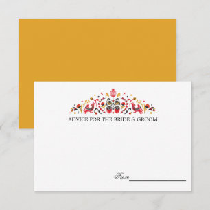 Russian Folk Art Khokhloma Wedding Advice Cards