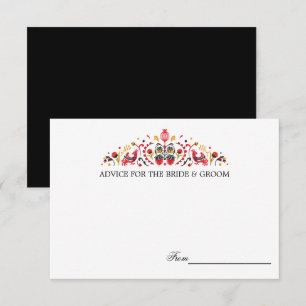 Russian  Folk Art  Khokhloma  Wedding Advice Cards