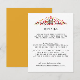 Russian Folk Art Khokhloma WEDDING Guest Details Enclosure Card
