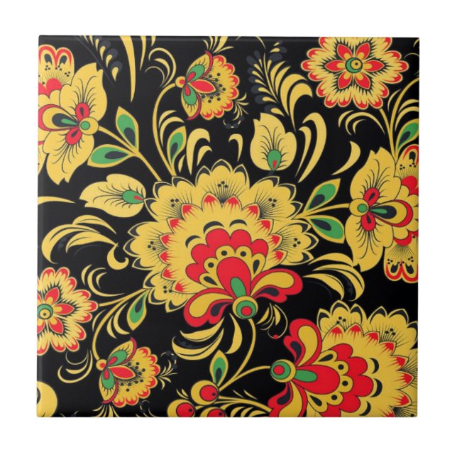 RUSSIAN FOLK ART TILE (Front)