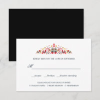 Russian Folk Art  WEDDING RSVP MEAL CHOICE