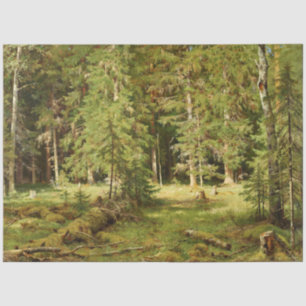 Russian Forest (Rustic Landscape) (Green Woods) Tissue Paper