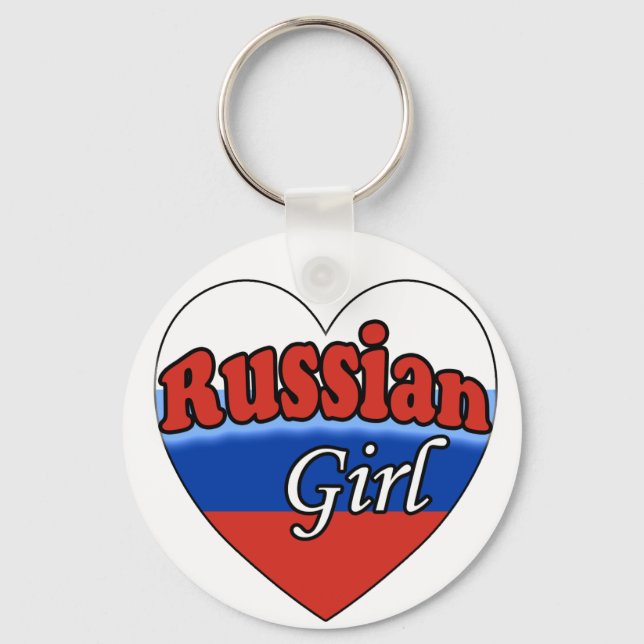 Russian Girl Key Ring (Front)