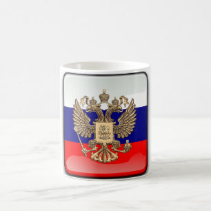 Russian glossy flag coffee mug