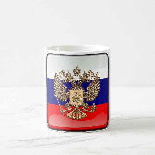 Russian glossy flag coffee mug (Center)